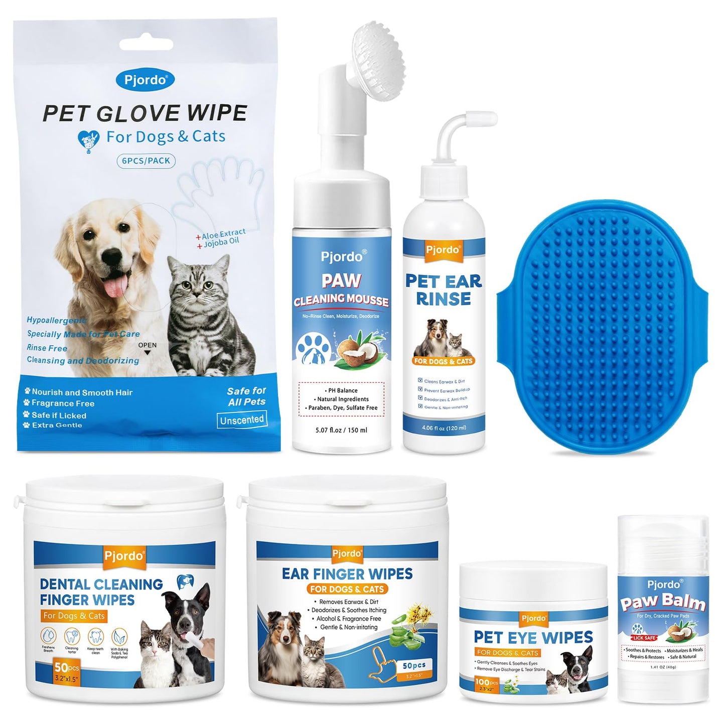 Dog Grooming Wipes & Cleaning Set
