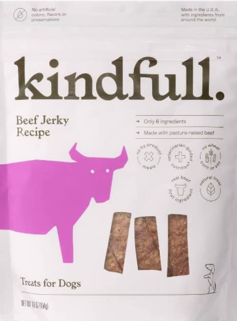 Kindfull Beef Jerky Dog Treats 16oz Resealable Bags
