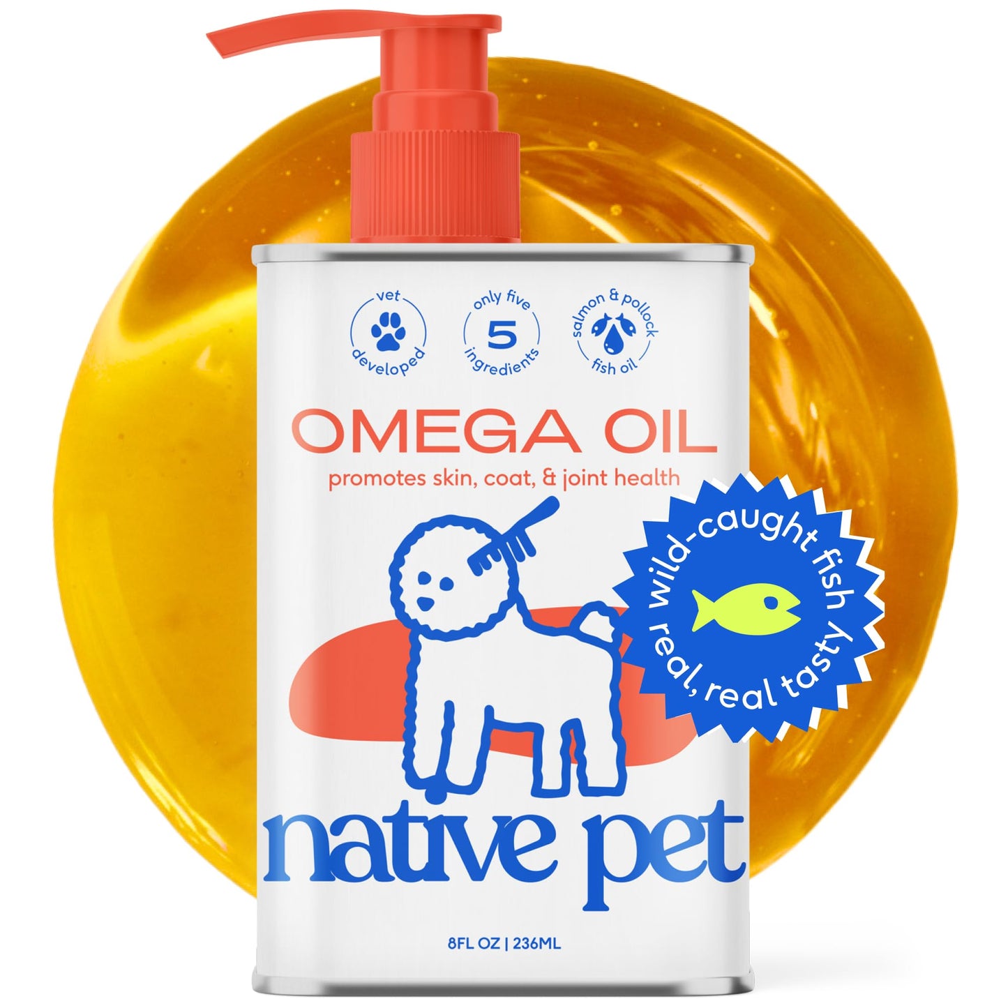 Native Pet Omega 3 Fish Oil for Dogs 8 oz