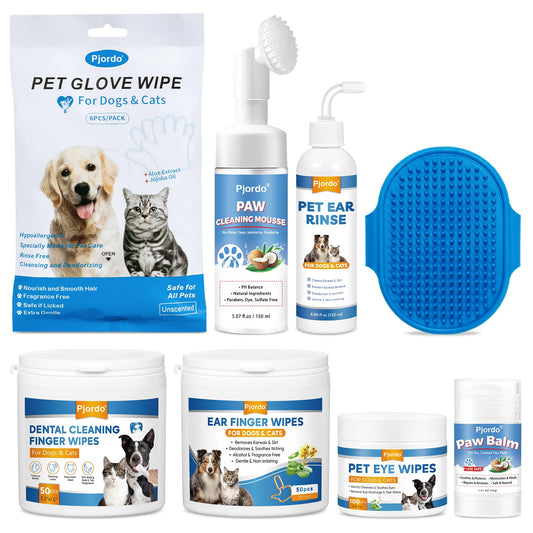 Dog Grooming Wipes & Cleaning Set