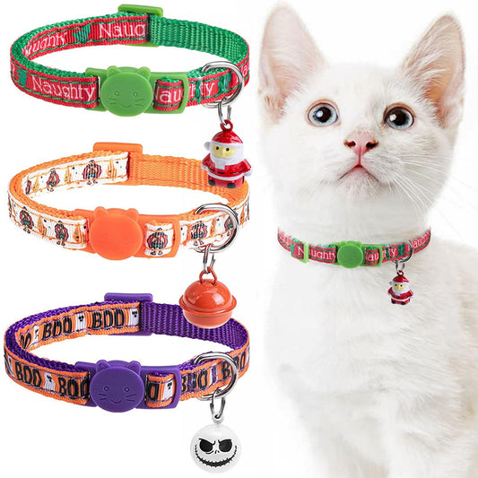 Christmas Cat Collar with Bell