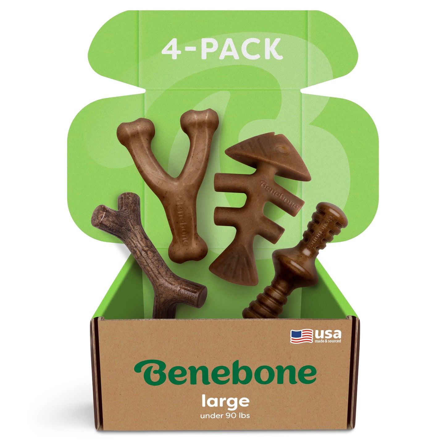 4-Pack Dog Chew Toys for Aggressive Chewers