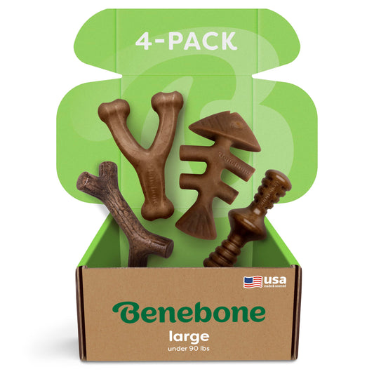 4-Pack Dog Chew Toys for Aggressive Chewers